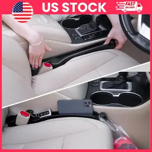 Car Seat Gap Filler Set of 2 3in1 Car Seat Gap Filler Organizer with Hook Soft Foam Gap Stopper Universal Fit Car Seat Gap Filler Between Seat and Console for Car SUV Truck Interior Accessories Storage Organizer Auto Essentials | Travel Accessories