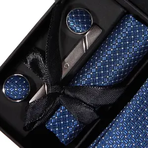 Men's Tie Gift Set – Tie, Cufflinks, Handkerchief & Clip | Royal Blue