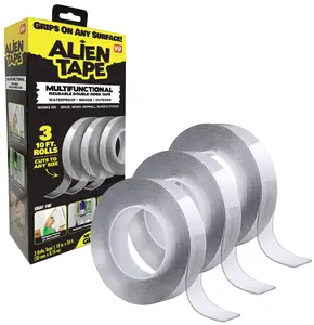 Alien Tape – Heavy-Duty Double-Sided Nano Adhesive Tape, Multipurpose, Removable & Washable, Transparent, for Mounting, Hanging, Carpet, Photo Frames, Posters & Décor Alien Tape – Heavy-Duty Double-Sided Nano Adhesive Tape, Multipurpose, Removable & Washable, Transparent, for Mounting, Hanging, Carpet, Photo Frames, Posters & Décor