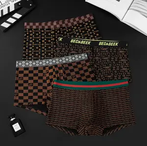 4-Piece Men's Boxer Briefs with Cool Designs 4-Piece Men's Boxer Briefs with Cool Designs
