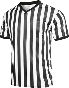 Men's Referee Shirt Women Black & White Stripes Football Soccer Basketball Umpire Jersey Halloween