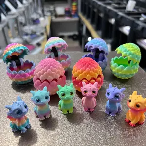 3D-printed dragon eggs, height 4.3cm, bright colors, candy color scheme, Easter eggs, holiday decorations, suitable for home decor, holiday gifts, Easter, Thanksgiving, Christmas, Halloween, Valentine's Day