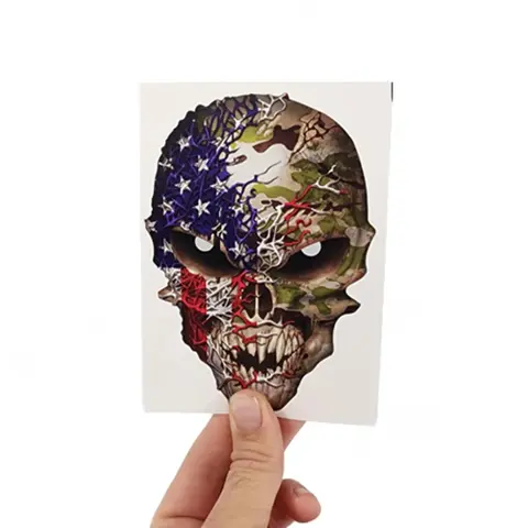 USA American Flag Skull Decal Camo Camouflage Military Decal Sticker Car Truck