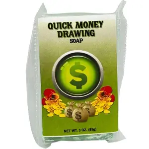 Indio Quick Money Drawing Bar Soap 3 oz (Jabón Ven Dinero) fast money, opportunity, financial Blessings