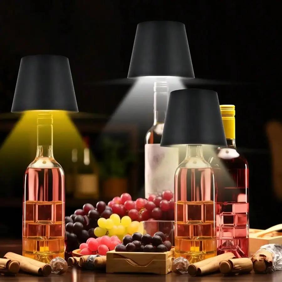 A Portable Wireless LED Bottle Lamp, Adjustable Ambient Table Lamp, Rechargeable Touch-Sensitive Night Light, Suitable for Bedside, Living Room, Dining Room, Or Bedroom