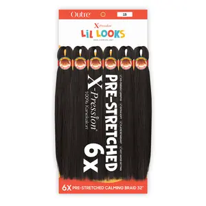 Outre Braids X-Pression Lil Looks 6X Pre-Stretched Calming Braids 32"