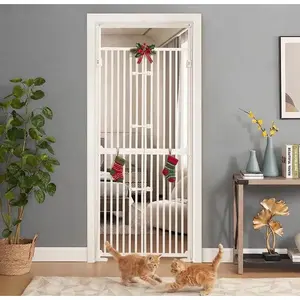 "Unipaws Extra Tall Cat Pet Gate white 74""H x 36.4""W"