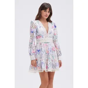 AMARYLLIS EMBROIDERED MINI DRESS