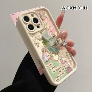 Case for iPhone 17 16 E Pro Max 15 Plus 14 13 12 11 XS XR Fairy Swan Mirror TPU Silicone Rugged Durable Shockproof Protective Cover
