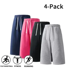 Men’s 4-Pack Casual Sports Shorts | Multicolor Elastic Waist Shorts for Gym & Streetwear