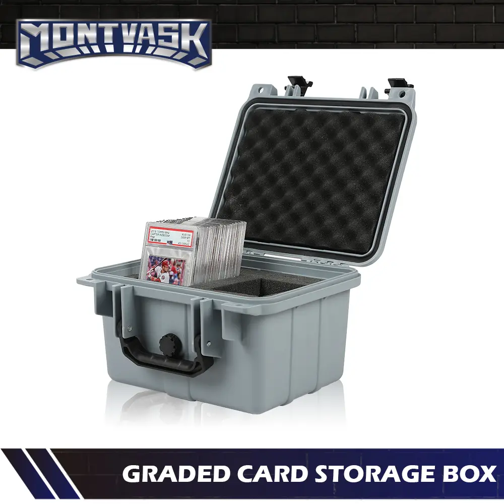 CROSSDESIGN Graded Card Storage Box Deep Travel Size Waterproof Case Slab Protector Graded Card Storage Box Compatible with BGS PSA SGC FGS Graded Sports Trading Cards Gray car organizer - TikTok Shop CROSSDESIGN Graded Card Storage Box Deep Travel Size Waterproof Case Slab Protector Graded Card Storage Box Compatible with BGS PSA SGC FGS Graded Sports Trading Cards Gray car organizer - TikTok Shop
