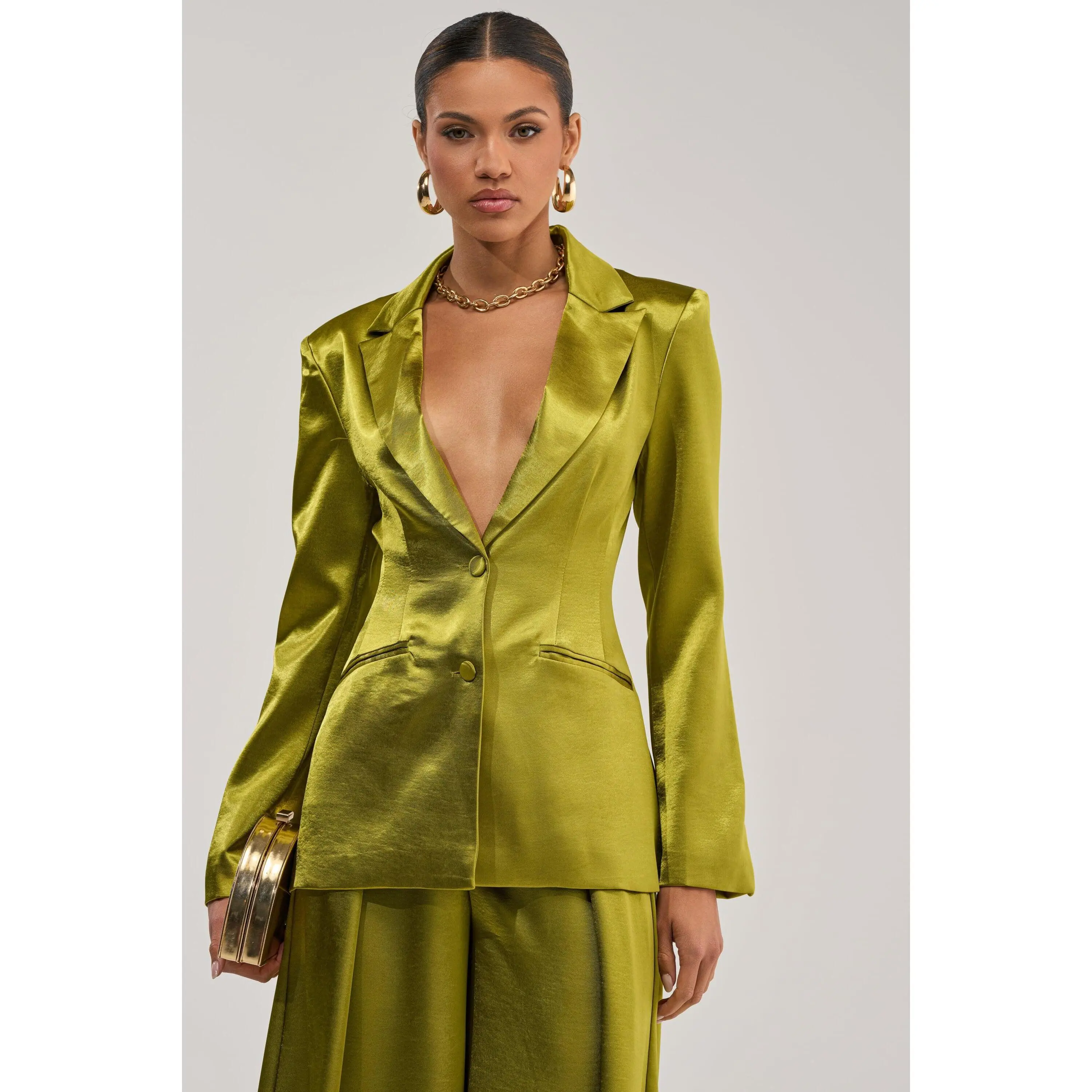 LUCKY ONE SATIN BLAZER LUCKY ONE SATIN BLAZER