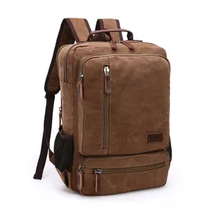 Vintage Canvas Backpack Casual Travel Rucksack 15.6inch Laptop Daypacks Hiking Camping Backpack