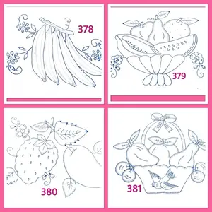 Servilleta 45x50cm (Frutas 2) Diamante Fabric Stamped Embroidery - Bordado - Tortilla Warmer Fabriic