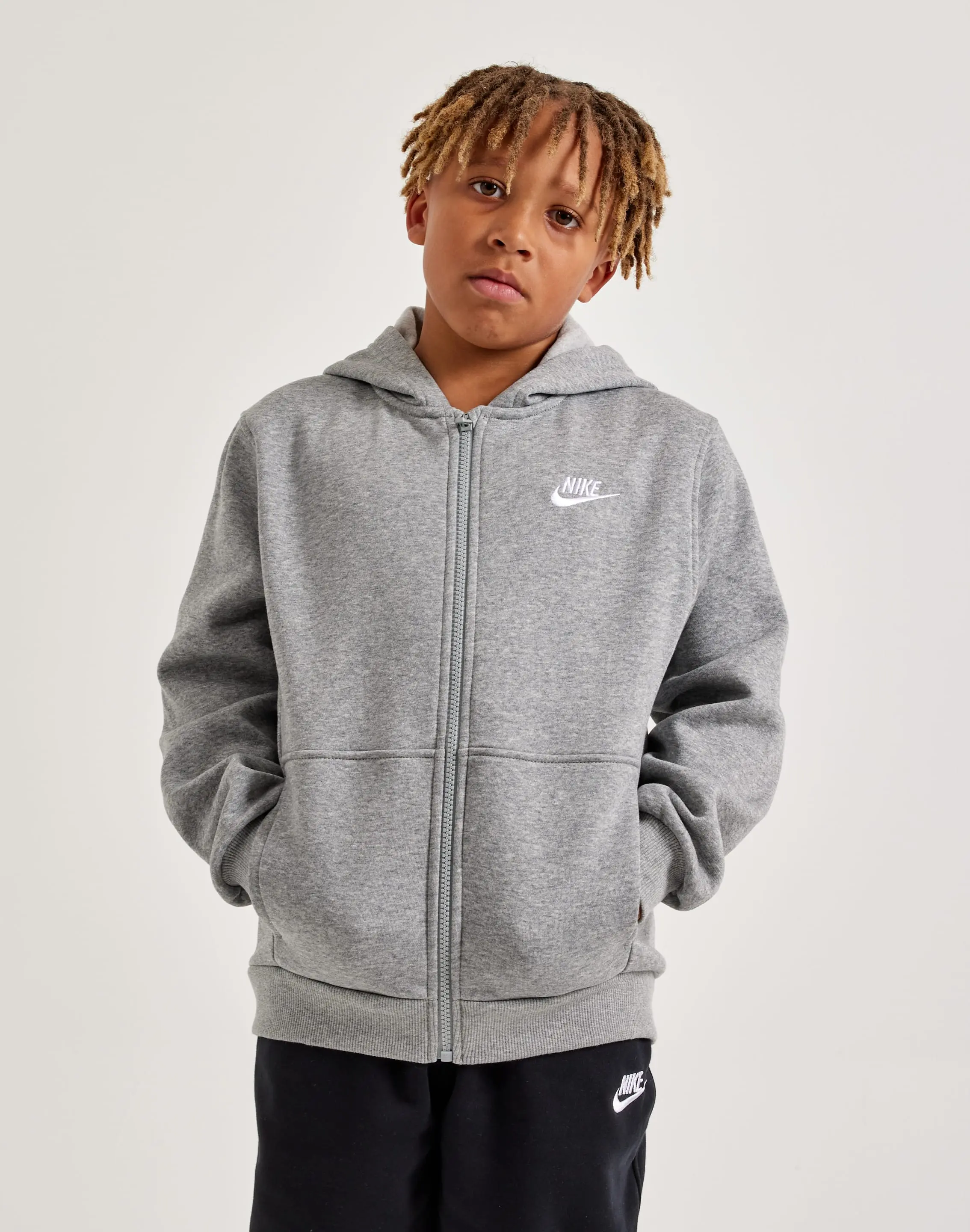 Kids Nike Club Fleece Full-Zip Hoodie Grade-School
