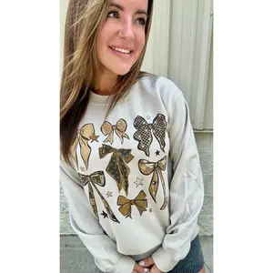 Brown Bows Graphic Top