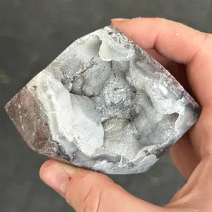 UV Reactive Chalcedony Geode Freeform from Mexico