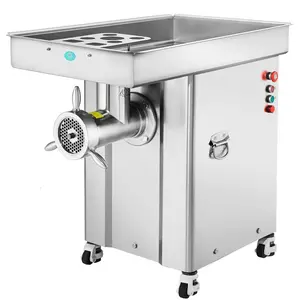 Cabinet-Type Continuous-Run Electric Meat Grinder, 36.7 Lbs/Min Stainless Steel Mincer with Blade, Cutting Plate, Sausage Maker Attachment for Frozen Meat Processing in Kitchen