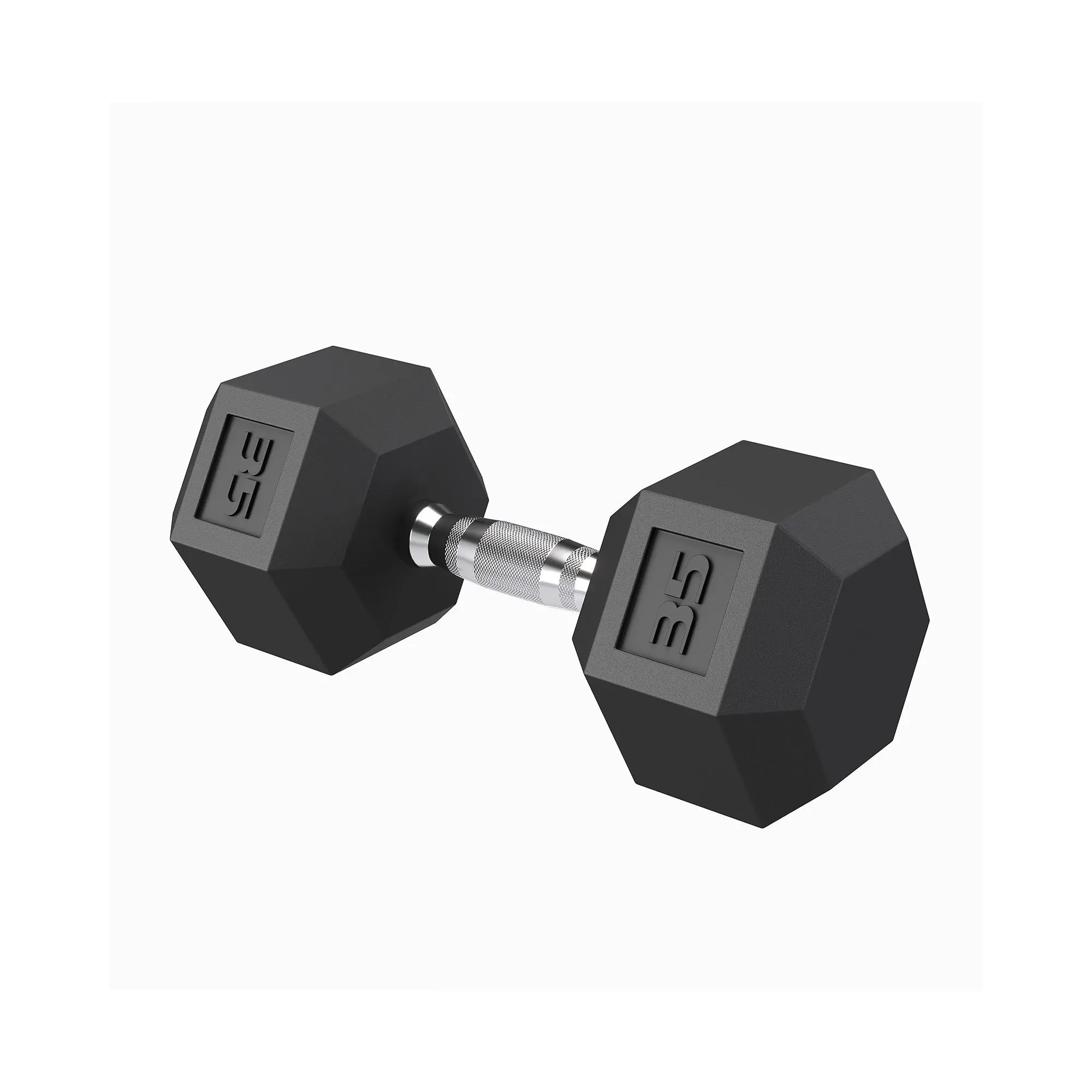 35LB Hex Dumbbells Set of 2 - Non-Slip Grip, Cast Iron, PVC Coated, Anti-Roll Hand Weights for Home Gym Strength Training, Gym & Fitness Workout Equipment, Home & Full Body Workouts, Gym Training Equipment