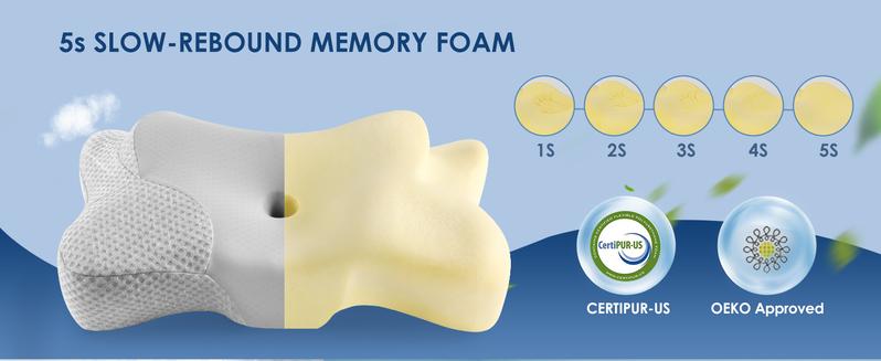 【JIAAO】Adjustable Cervical Pillow Cozy Sleeping for Neck Pain Relief, ergonomic pillow Memory Foam Neck Pillow pillow 【JIAAO】Adjustable Cervical Pillow Cozy Sleeping for Neck Pain Relief, ergonomic pillow Memory Foam Neck Pillow pillow