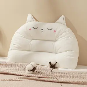 ChocChick Toddler Pillow 20x14inches Machine Washable Soft Hypoallergenic Kids Pillow Cute Cat Design for 2 Year Olds Organic Cotton Hypoallergenic Filling