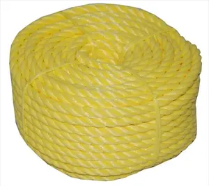 T.W. Evans Cordage 31-066 3/4 in. x 100 ft. Twisted Polypro Rope Coilette in Yellow
