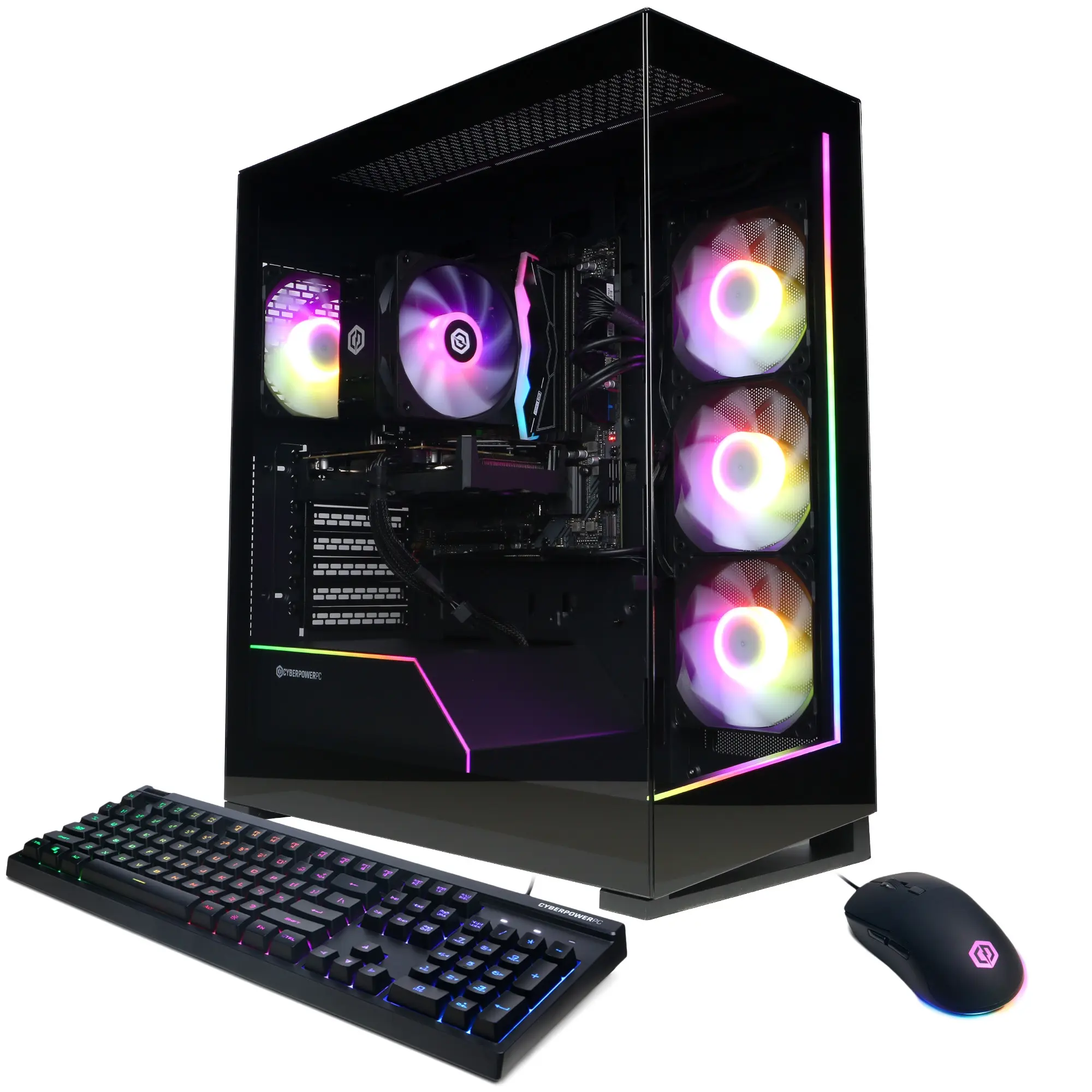 CyberPowerPC GXi11240CPGV19 Gaming Desktop PC, Intel Core Ultra 5 225F, 16GB DDR5, GeForce RTX 5060 Ti 8GB, 2TB PCIe 4.0 NVMe SSD, WiFi/BT, RGB Gaming Keyboard/Mouse & Windows 11 Home