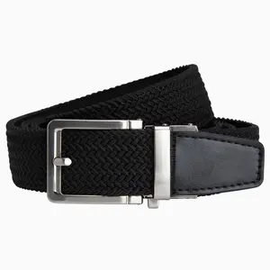 Braided Black Golf Ratchet Belt 1.38" [35mm]