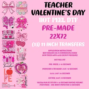 Valentine's Day Teacher Edition Hot Peel Pre Made Gang Sheet 22x72