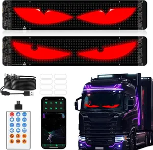 DIY Flexible LED Matrix Panel for Cars - Waterproof Bluetooth RGB Sign, Custom Scrolling Text Display with App Control, Interior & Exterior Car Light Decoration, USB Powered 5V