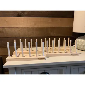 2 Small Wooden Dowel Storage Racks - Framed Art, Picture Frame, Plate Rack, Display