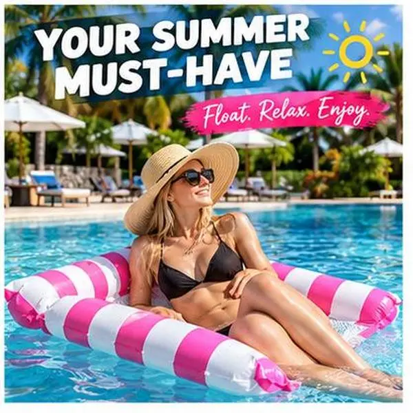 Inflatable Pool Float Adult - Pool Floaties Lounger Floats Floating Chair Raft with Adjustable Backrest Cup Holders Water Floaty Lake Lounge Tanning Floats Beach Party Toys for Adults