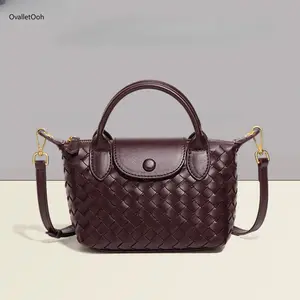 2026 New Women's Woven Dumpling Shoulder Bag - Fashion PU Leather Crossbody Bags for Women, Lightweight Commuter Purse for Daily & Work Wear,summervibes