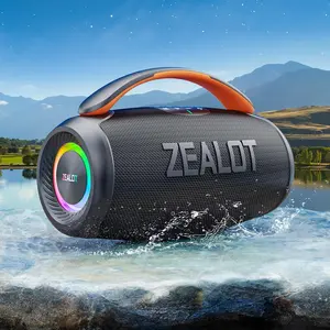 ZEALOT P11 Wireless Multifunctional Portable Speaker, 50W Waterproof IPX6 Speaker with EQ Mode, Rechargeable Speaker with 20H Playtime for Home, Car, Outdoor Camping & Party, Audio