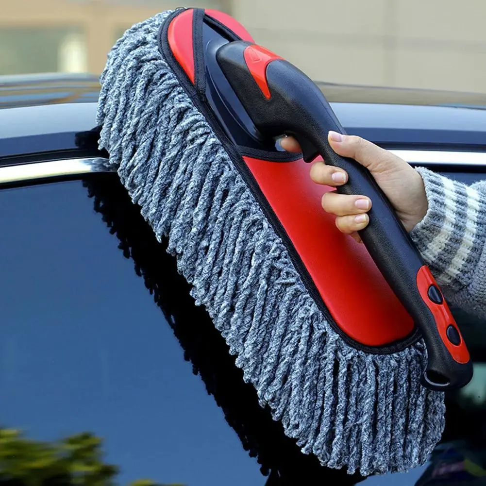 Scratch-Free Duster Brush Car Cleaning Tool with Extendable Handle - Dust Removal for Vehicles, Home Use, Scratch-Free Clean