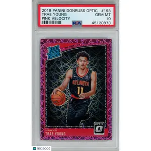2018 Panini Donruss Optic Trae Young Pink Velocity #198 PSA 10