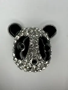 The SnapBliss Panda Snap Charm,Bedazzled, Fun Snap-On Charms for SnapBliss Cup Bracelets, Personalize Your Tumbler (or Any Drinkware) with Unique, Trendy, Interchangeable Accessories and Charms.