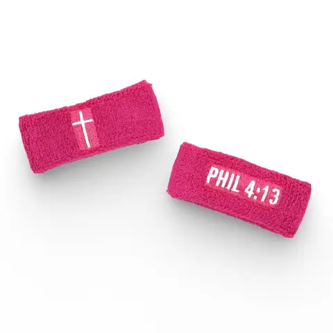 Christian Bicep Band 2 Pack with Cross Design and Text