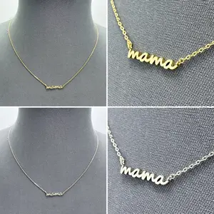 Mama Cursive Necklace