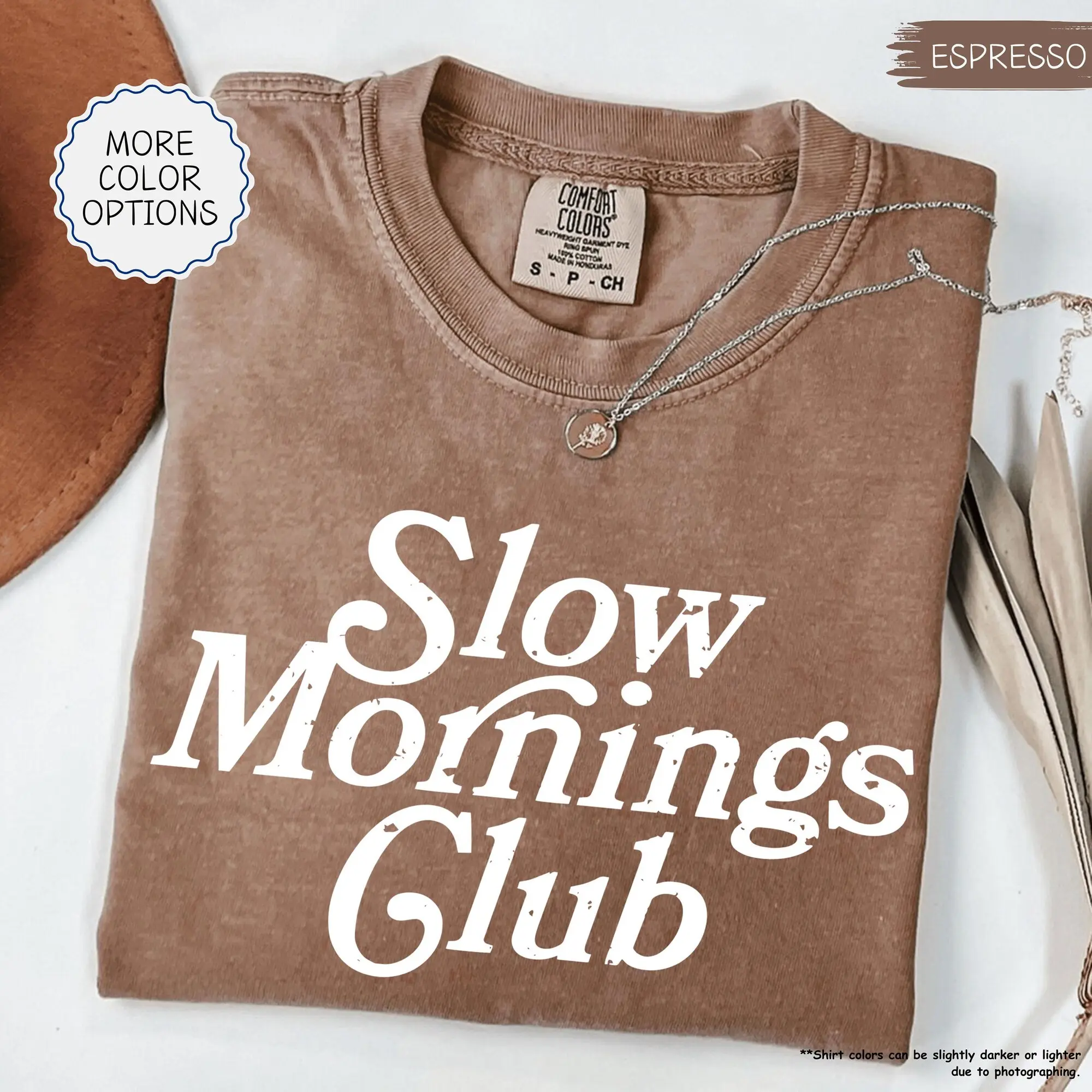 Comfort Colors Slow Mornings Club Shirt, Lazy Mornings Vibe Shirt, Morning Coffee Club Tshirt, Self Care Shirt, Moody Shirt, Trendy Mom Tee