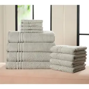 Cotton Solid & Texture 12-pc Towel Set