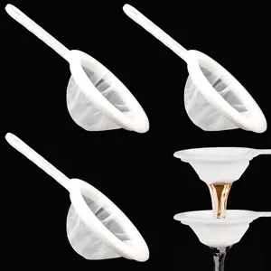 3 Pack Brine Shrimp Sieve Net Aquarium Filter Strainer with 80/120/200 Mesh for Artemia Eggs Brine Shrimp and Fry Harvesting Food-Grade Nylon Mesh Net for Fish Tank