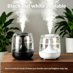21.98oz Mist Personal Humidifier with 7 Colors Lights Two Different Mist Spraying Modes Quiet Bedroom Air Moisturizer, Two Colors Are Available