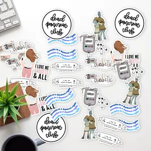 Stickers Pack 20 Pcs Omnipod Guitar Waterproof Laptop Colorful Bike Car Aesthetic Water Bottle Vinyl Skateboard Luggage Bumper