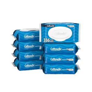 Cottonelle Fresh Feel Flushable Wet Wipes, Adult Wet Wipes, 8 Flip-Top Packs, 42 Wipes Per Pack (336 Total Wipes), Packaging May Vary Toilet