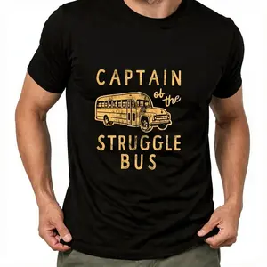 Mens Capain of he Sruggle Bus Shir Funny Sarcasic School Bus Graphic Novely ee for Guys Mens Funny Shirs Cool Vinage Fashion -Shir Gif Classic Menswear Funny Sarcasic Shor Sleeve Novely ees Navy -