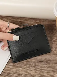 Minimalist Thin Envelope-style Card Holder With Zipper, Premium Card Storage Bag, Simple Everyday Wallet For Women