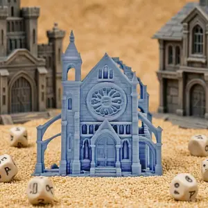 Tabletop Terrain Series Miniature Cathedral, D&d Rpg Game Accessories, Tabletop Gaming Room Decorations, Gift Ideas