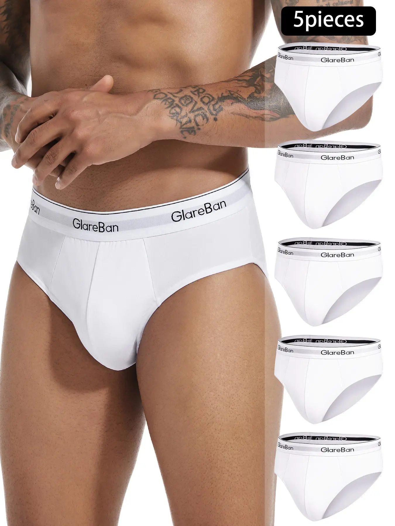 5pcs Pack Briefs for Men, Fashion Boxer Style Underwear, Comfortable Male Panties, Ideal for Shorts Slips, New Arrival, Menswear