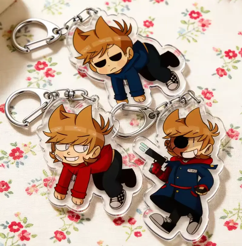 Eddsworld Tord & Ringo Acrylic Keychain - Cute bag charm for fans, perfect for backpacks, keys, and gifts!